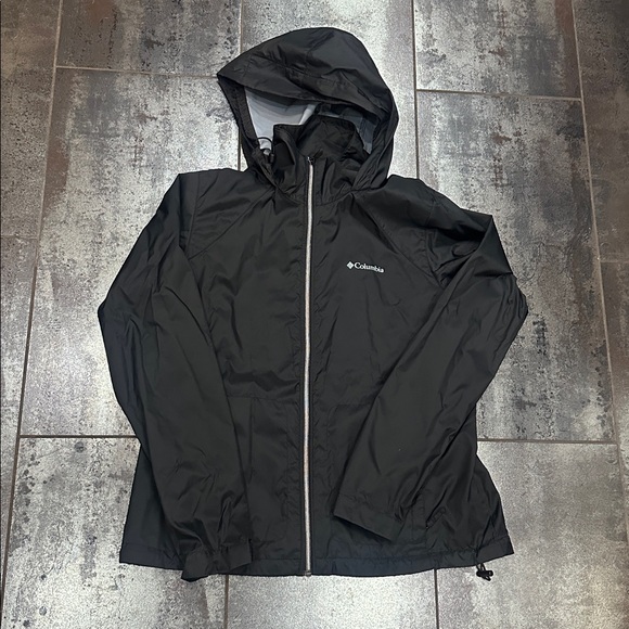 Columbia Black Hooded Windbreaker - Picture 1 of 3